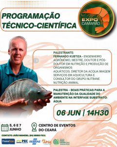 A programação técnico-científica da ExpoCamarão traz as maiores autoridades da aquicultura do Brasil e do Mundo!